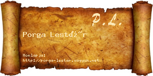 Porga Lestár névjegykártya